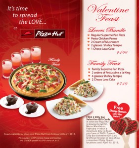 Pizza Hut Phils Valentine Feast Valentines 2011 promo | Food Trips in