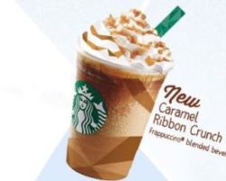 New Starbucks’ Caramel Ribbon Crunch Frappuccino Blended Beverage